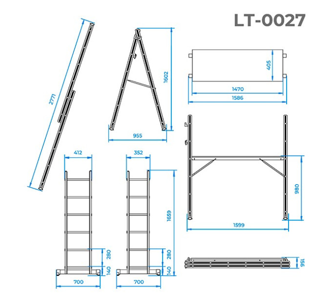 Лестница-помест (2х6) INTERTOOL LT-0027