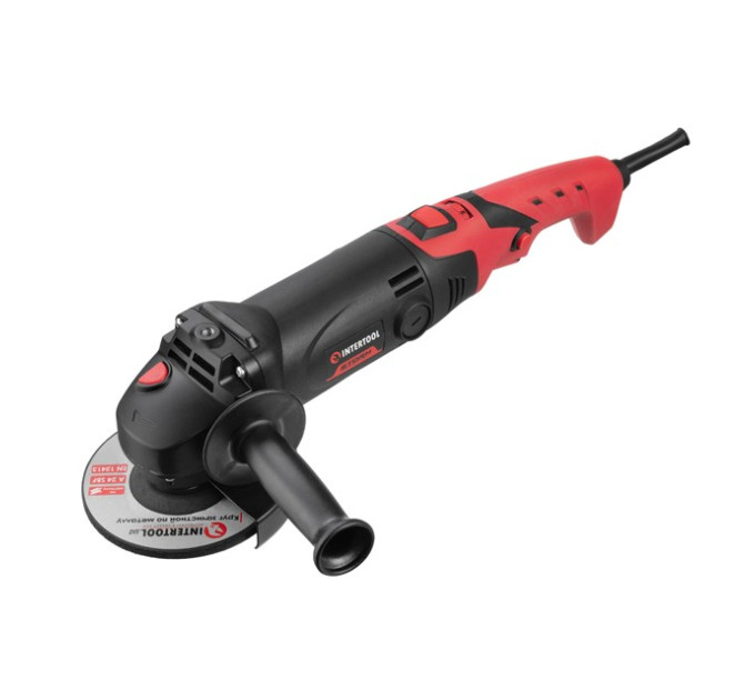 Шлифмашина угловая 1200 Вт, 125 мм, 5000-12000 об/мин, поворотная рукоятка INTERTOOL WT-0225