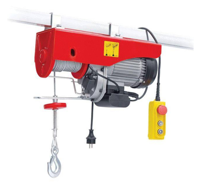 Лебедка электрическая 220/230 В, 900 Вт, 250/500 кг, трос 4.2 мм*12 м INTERTOOL GT1482