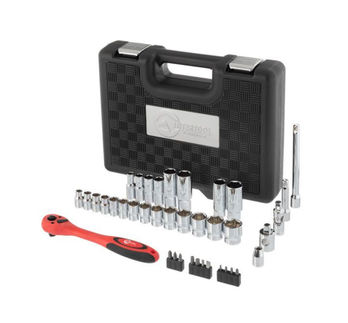 Профессиональный набор инструментов 3/8", 39 ед., Cr-V INTERTOOL ET-6039