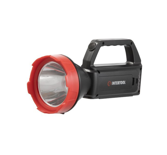 Фонарь аккумуляторный 1LED + 1COB LED, power bank, индикатор заряда, солнечная панель INTERTOOL LB-0107