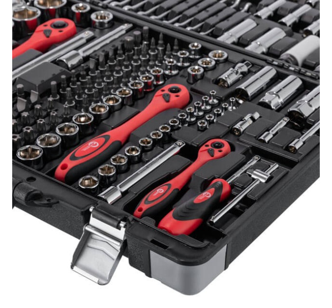 Профессиональный набор инструментов 1/4", 3/8", 1/2", 176 ед., Cr-V INTERTOOL ET-7176