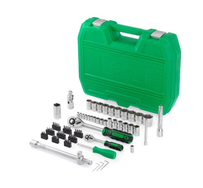 набор инструментов 1/2", 1/4", 72 ед. INTERTOOL ET-6072SP