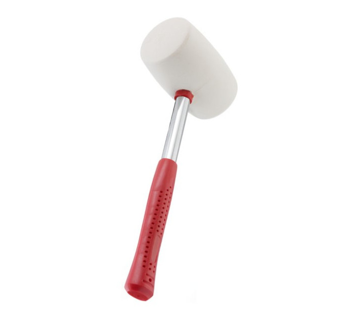 Киянка гумова 680 г, бiла гума, металева ручка INTERTOOL HT-0235