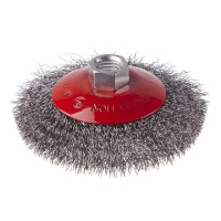 Щетка конусная 100 мм, для КШМ, М14 (крученая проволока) INTERTOOL BT-5100