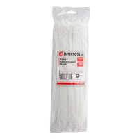 Хомут пластиковый 4,8*300 мм, белый, 100 ед. INTERTOOL TC-4830