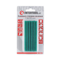 комплект стержней клеевых зеленых 7,4*100 мм, 12 ед. INTERTOOL RT-1058