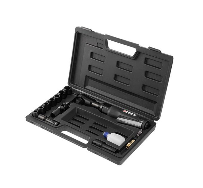 Гайковерт пневматический угловой 1/2", набор головок, кейс INTERTOOL PT-1110