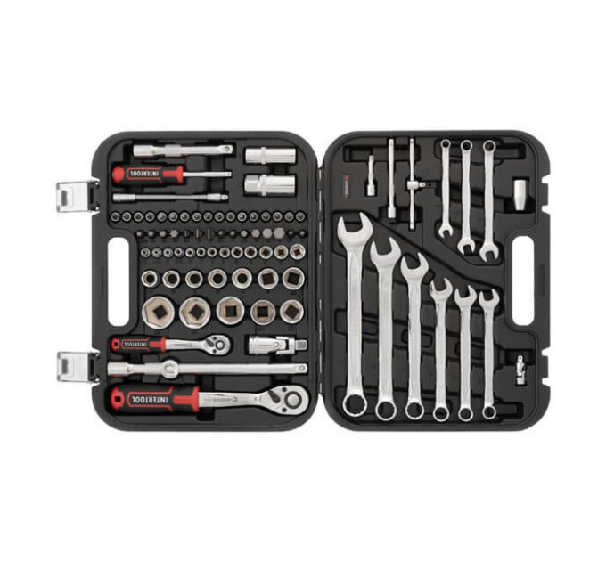 Набор инструментов 82 ед., STORM, 1/2", 1/4", Cr-V INTERTOOL ET-8082