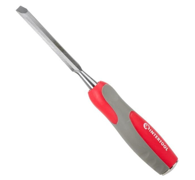 Стамеска 12 мм, Сr-V, двухкомпонентная рукоятка INTERTOOL HT-3512