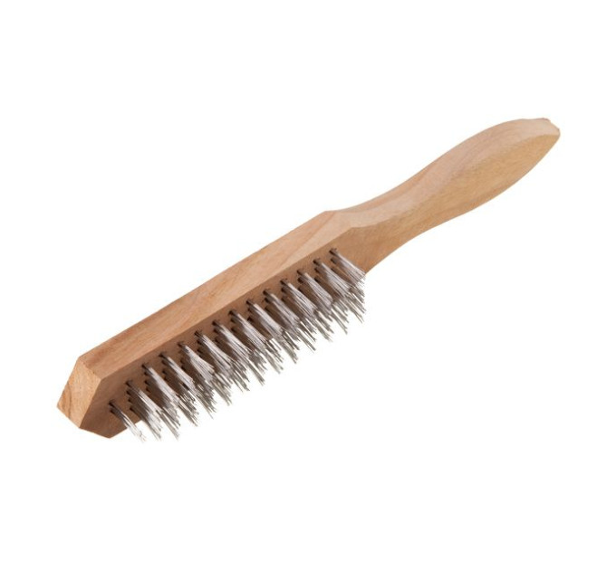 Щетка ручная 6-рядная, корпус из дерева BT-0004