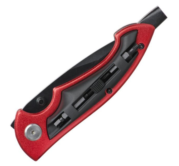 Ніж складаний, ручка алюміній + пластик, 4 викруткові насадки INTERTOOL HT-0592