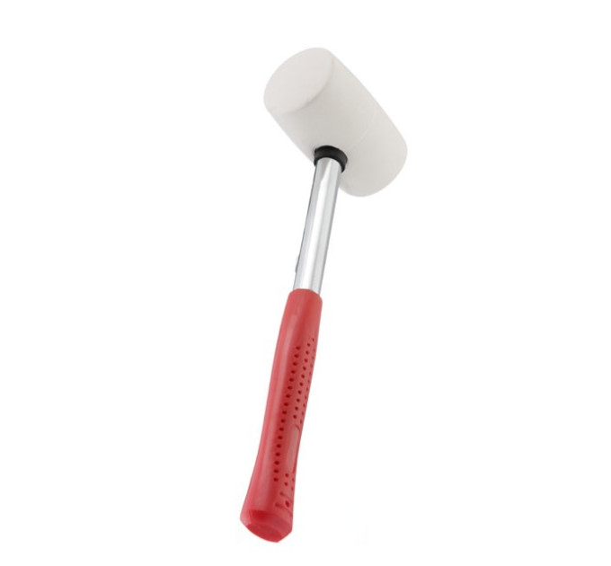 Киянка гумова 450 г, бiла гума, металева ручка INTERTOOL HT-0227