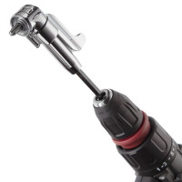 Угловой адаптер для отверточных насадок 1/4", CrV INTERTOOL VT-0106