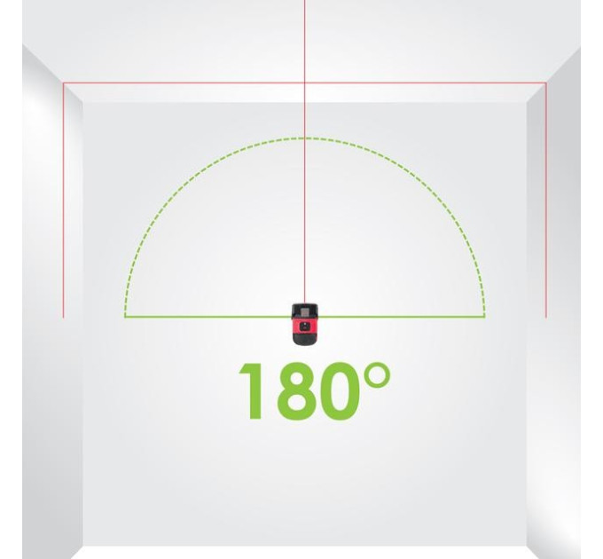 Рівень лазерний 180°, 2 лазерні головки INTERTOOL MT-3051
