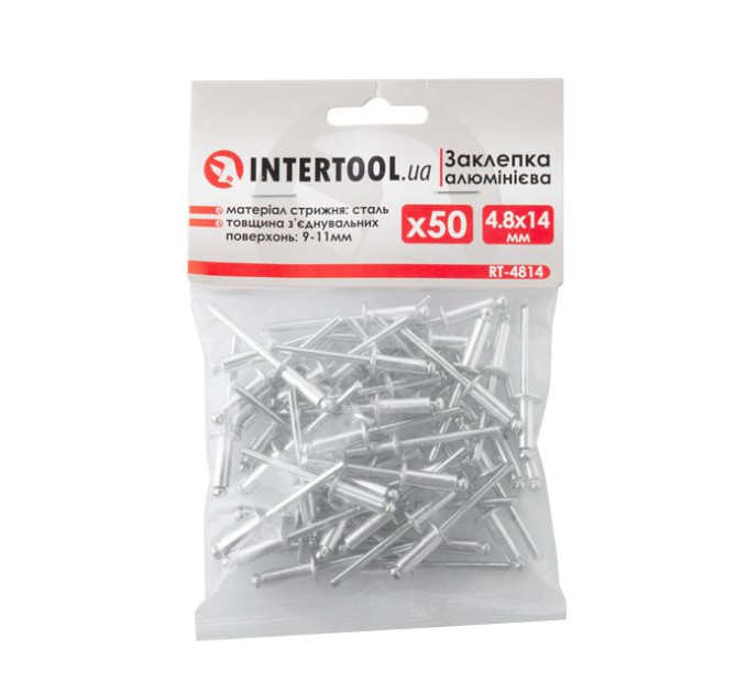 Заклепка алюминиевая 4.8*14.0 мм, 50 ед. INTERTOOL RT-4814