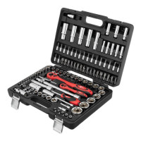 Профессиональный набор инструментов 1/2", 1/4", 108 ед., Cr-V INTERTOOL ET-6108