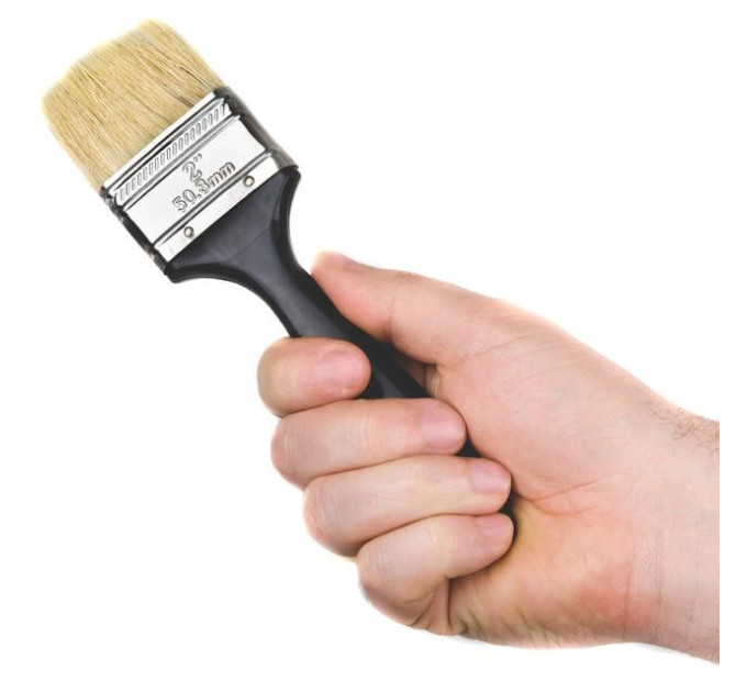 Пензель флейцевий 50*12*38 мм, пластикова ручка INTERTOOL KT-1350
