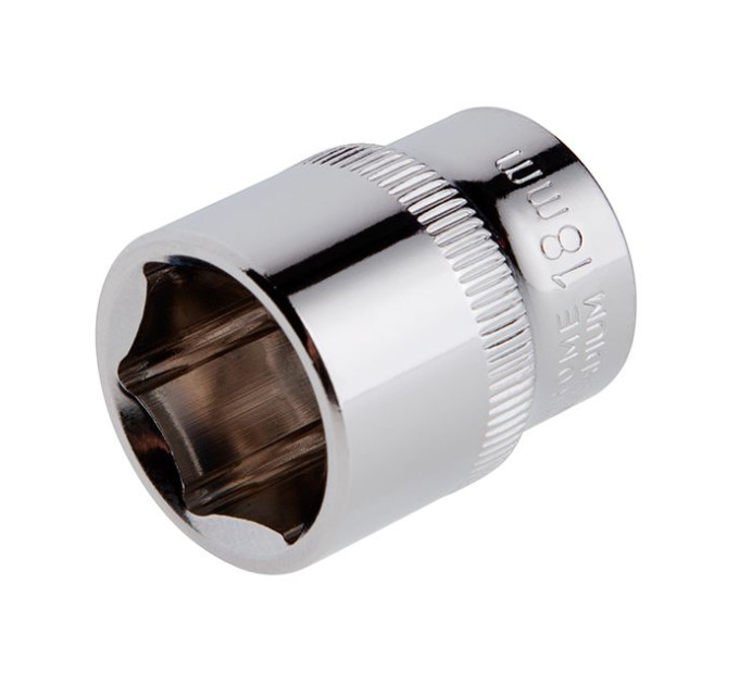 Головка шестигранна STORM 3/8", 18 мм, Cr-V INTERTOOL ET-0418