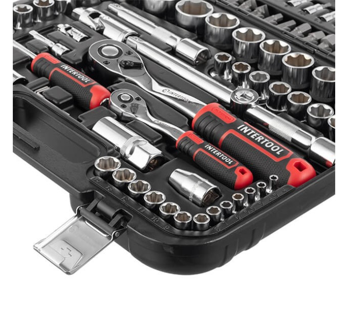 Набор инструментов 110 ед., SUPER LOCK, STORM, 1/2", 1/4", Cr-V INTERTOOL ET-8110