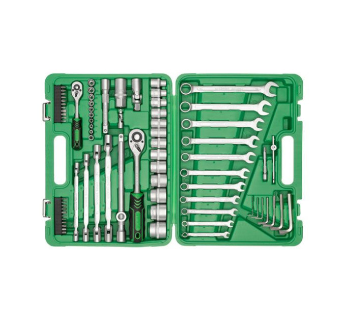 набор инструментов 1/2", 1/4", 77 ед. INTERTOOL ET-6077SP
