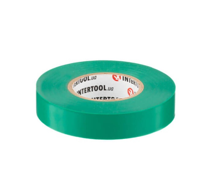 Лента изоляционная 25 м, 17*0.15 мм, зеленая INTERTOOL IT-0061