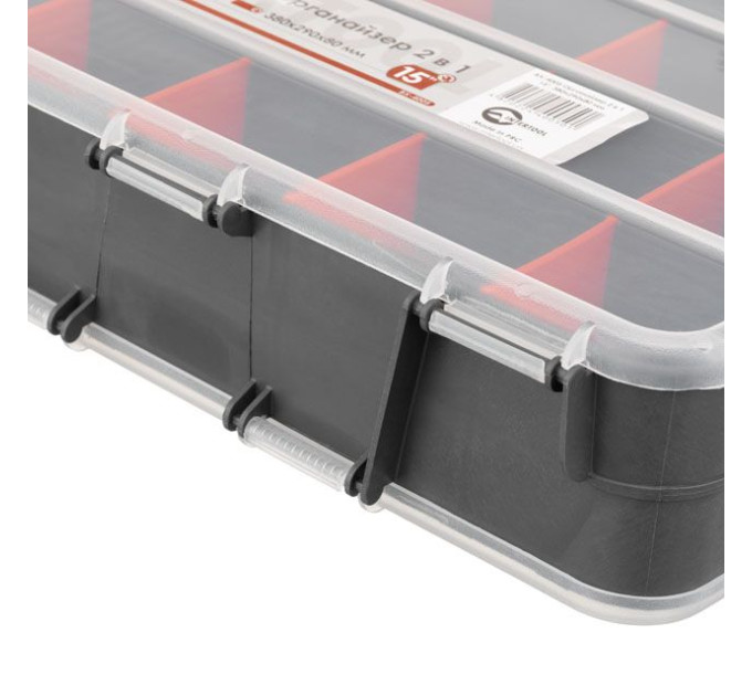 Органайзер 2 в 1, 15" 380*290*80 мм INTERTOOL BX-4005