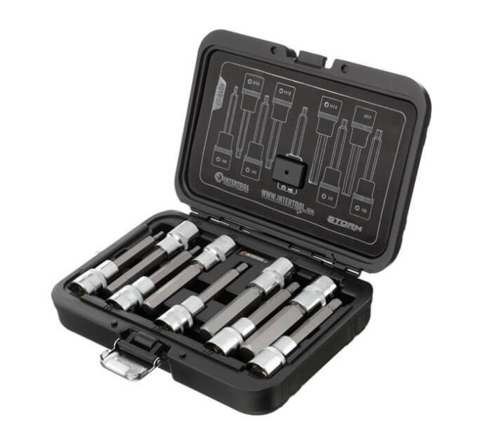 Набір біт HEX, STORM, 1/2", Н4-17, S2 INTERTOOL ET-8406