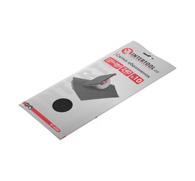 Сітка абразивна 280*105 мм, К240, 10 од. INTERTOOL KT-6024