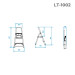 Стремянка из алюминия 2 ступеньки, высота до платформы 0,4 м INTERTOOL LT-1002