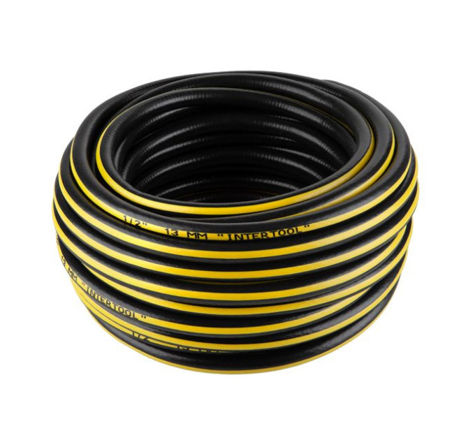 Шланг для воды 4 слойный, 1/2", 20 м, армированный, PVC INTERTOOL GE-4103