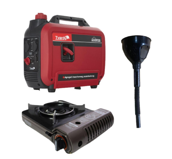 Інверторний генератор Tvardy T05015 + газова плитка Orcamp CK-505 + електричний обігрівач Gardyer HE2000