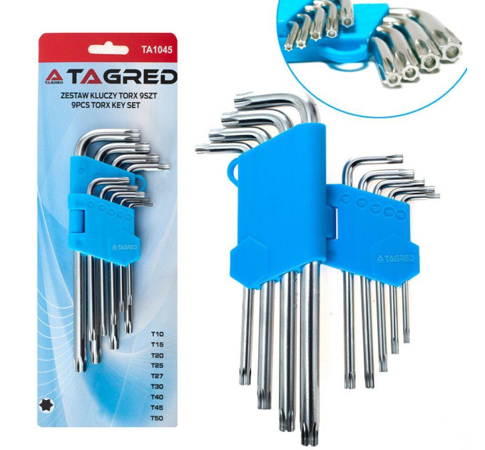Шестигранные ключи тип TORX TAGRED TA1045