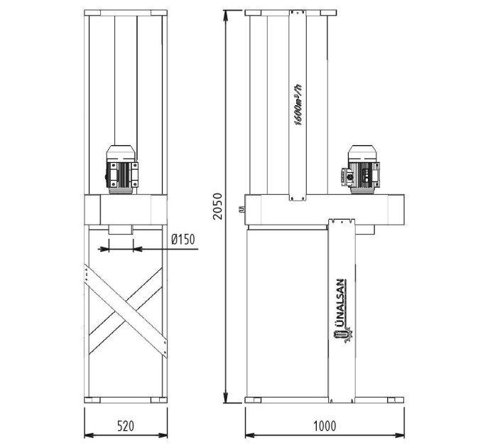 Аспірація Unalsan UNS 283 B 1600 м³/год