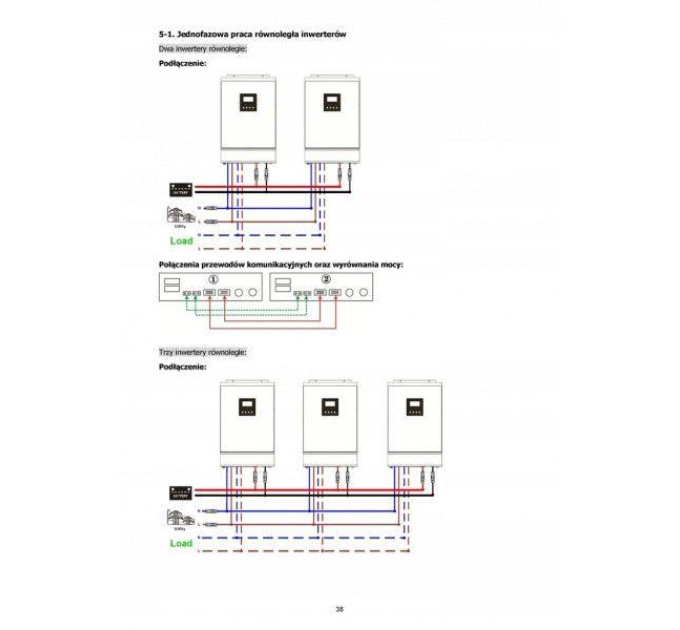 Солнечный фотоэлектрический инвертор OFF-GRID PGF OG-5500 MPPT 5.5KW + WiFi