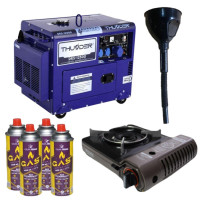 Дизельный генератор THUNDER DRS-12500 + газовая плитка Orcamp CK-505 + 4 газовых картриджа 400 мл
