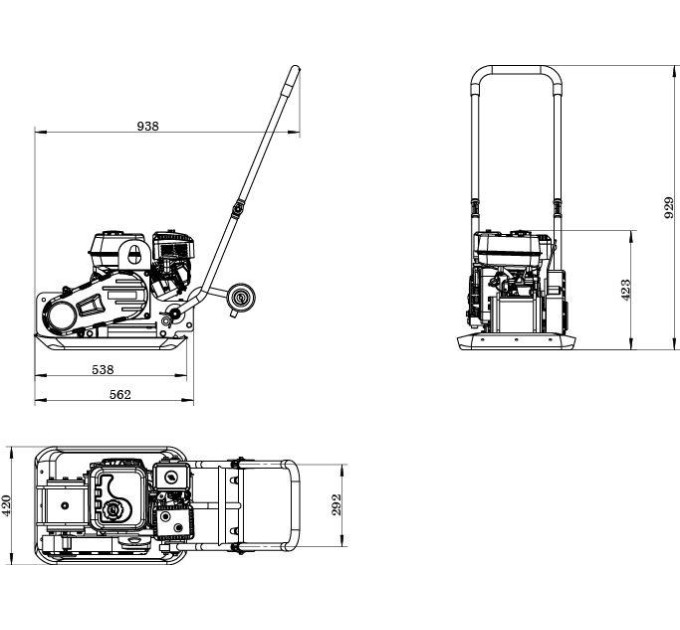 Виброплита Zipper ZI-RPE90E