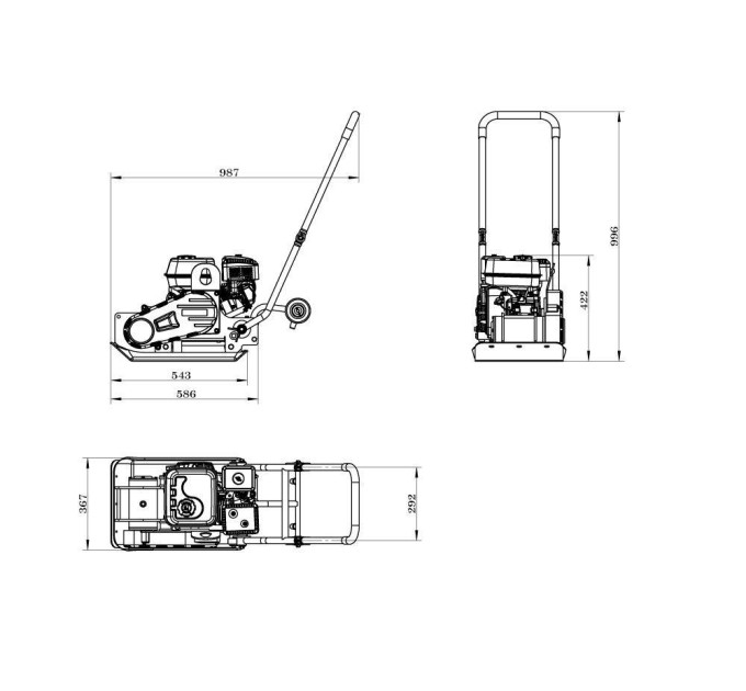 Виброплита Zipper ZI-RPE60E