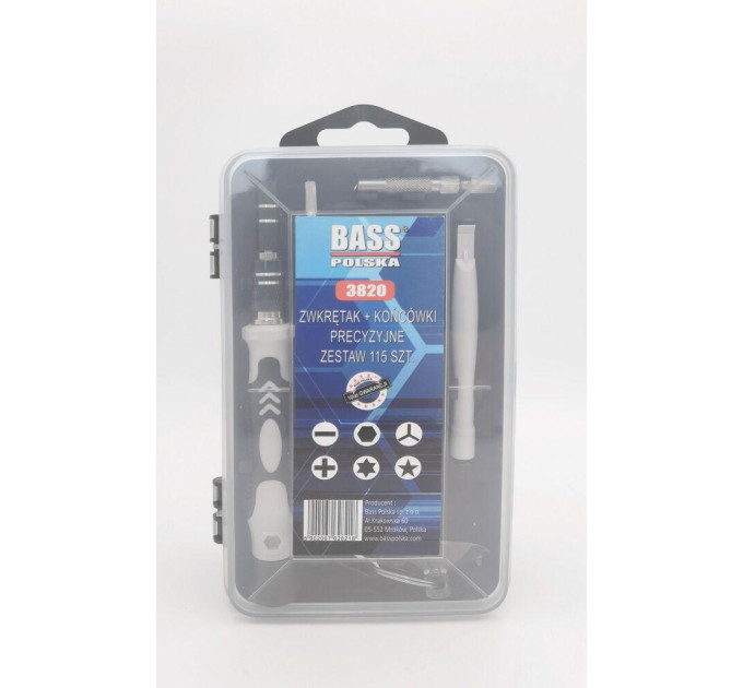 Набор отверток, наконечников 115 шт Bass Polska BP-3820