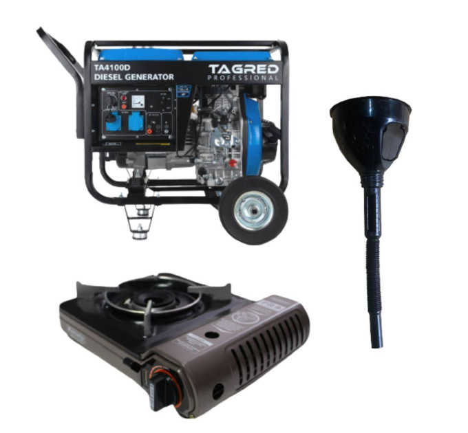 Дизельный генератор TAGRED TA4100D + газовая плитка Orcamp CK-505 и лейка в подарок