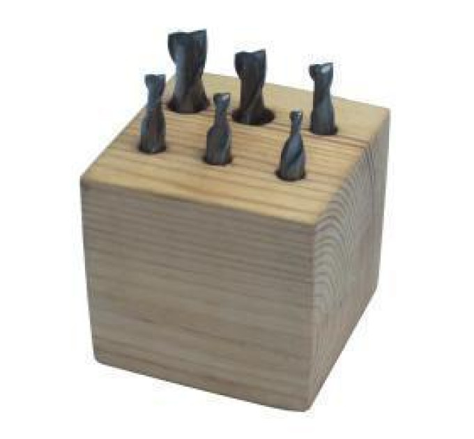 Комплект концевых фрез с 2 режущими кромками, 6 шт. 3-10 мм Holzmann FFS6