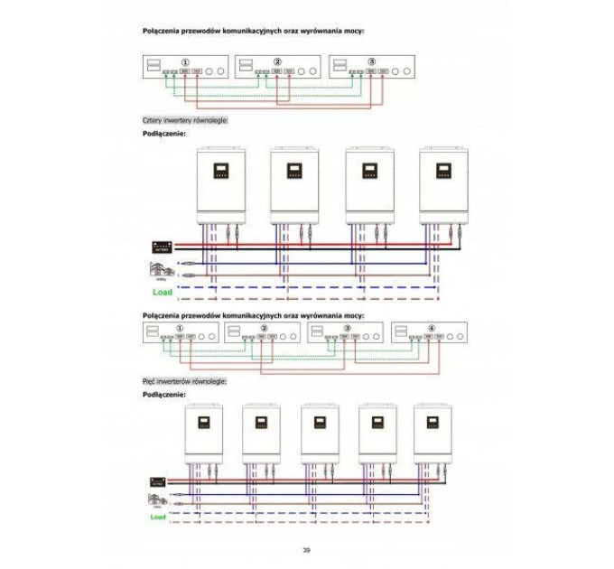 Солнечный фотоэлектрический инвертор OFF-GRID PGF OG-5500 MPPT 5.5KW + WiFi