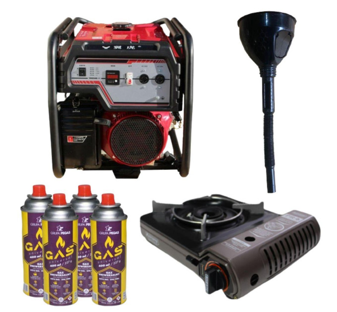 Бензиновий генератор EF Power YH9500-IV + газова плитка Orcamp CK-505 + 4 газових картриджа 400 мл
