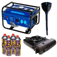 Бензиновый генератор THUNDER T-7000-GA + газовая плитка Orcamp CK-505 + 4 газовых картриджа 400 мл
