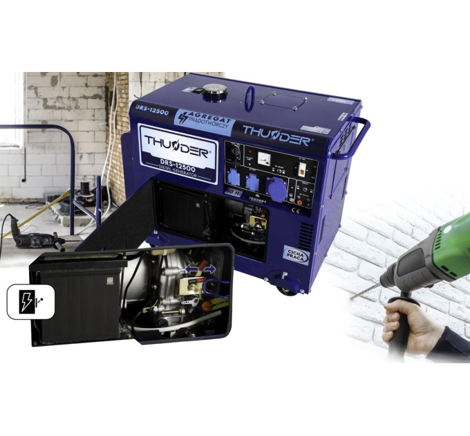 Дизельний генератор THUNDER DRS-12500 + газова плитка Orcamp CK-505 + електричний обігрівач Gardyer HE2000