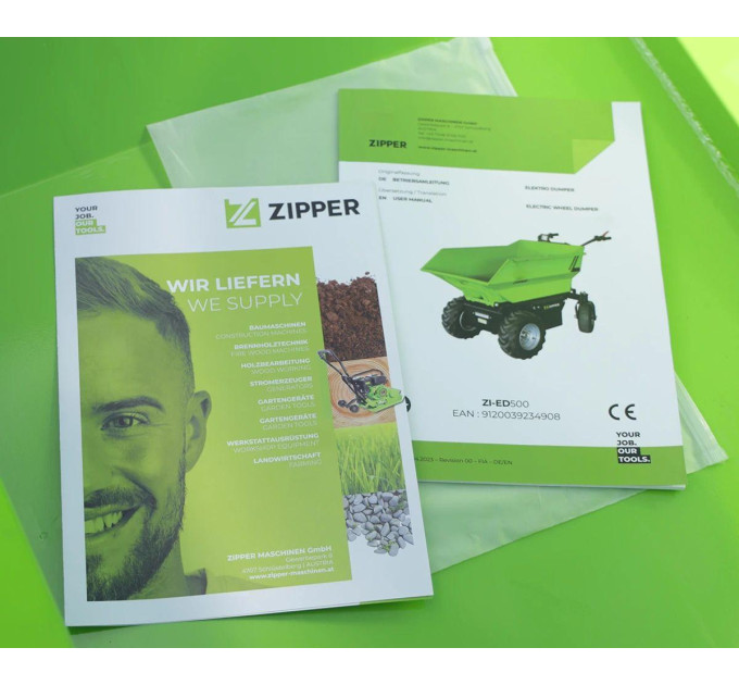 Аккумуляторная тачка Zipper ZI-ED500