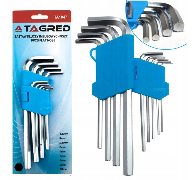Шестигранные ключи HEX TAGRED TA1047