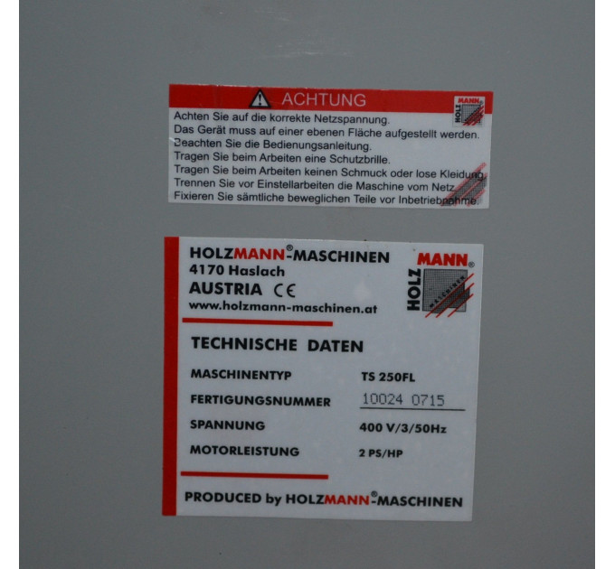Циркулярная пила Holzmann TS 250FL