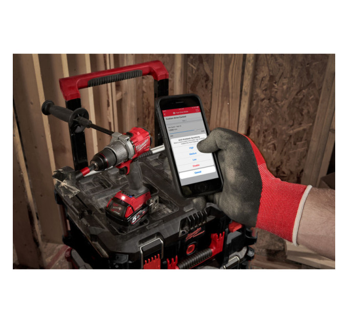 Дрель-шуруповёрт аккумуляторная бесщёточная ударная MILWAUKEE M18 ONEPD2-0X (135Нм) (каркас+HDкейс)