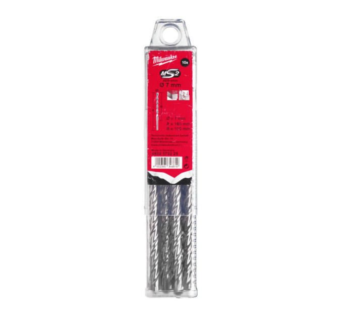 Бур SDS-PLUS M2 MILWAUKEE, Ø7,0х160х100мм, (10шт)